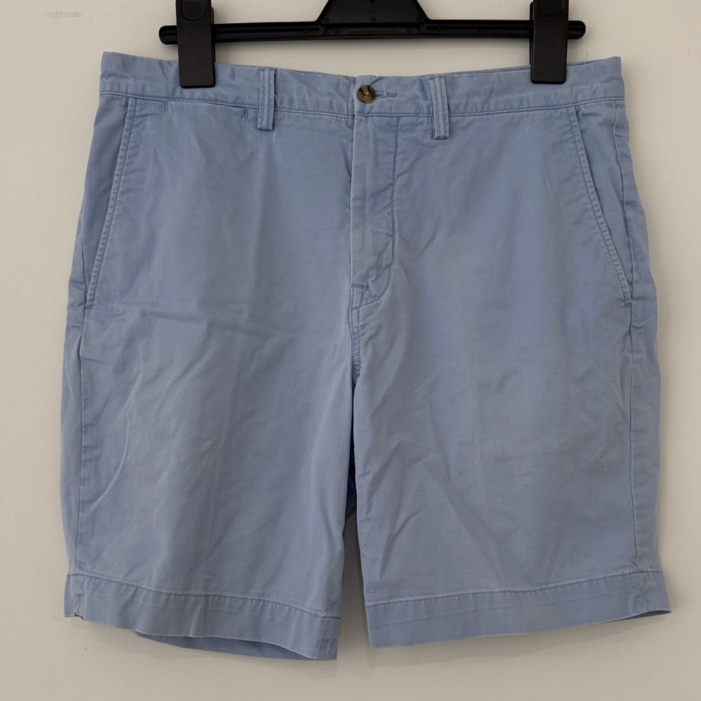Polo by Ralph Lauren Sky Blue Flat Front Shorts Size 33